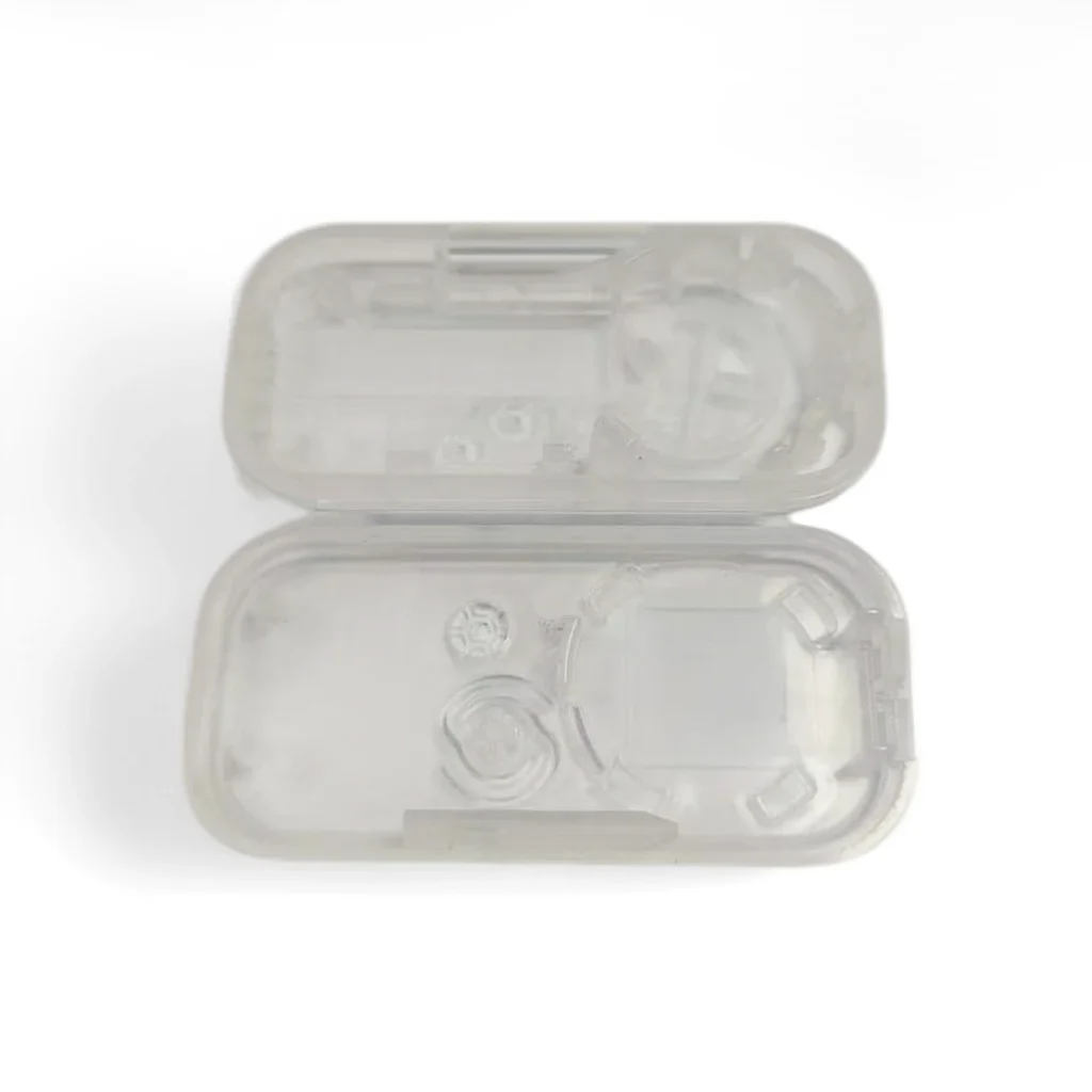 Clear Plastic Buzzer Enclosure for Cainiao Station, Precision Injection Molded Express Alert Device Housing